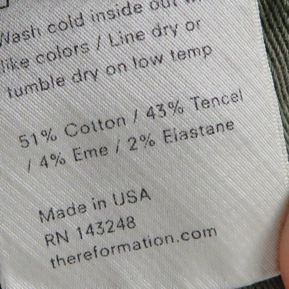 Reformation‎ green khaki utility pant - Picture 5 of 5